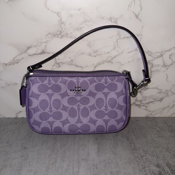 COACH Iris Nolita 19 Signature Canvas NWT Purple